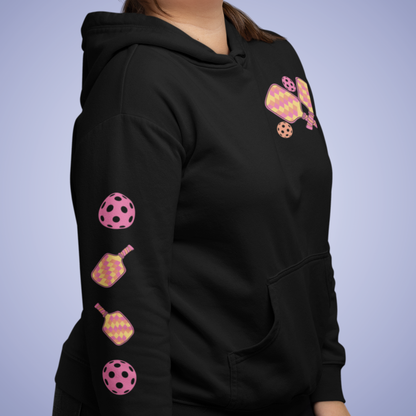 Diagnosed with a Chronic Dinking Disorder Pickleball Hoodie | Funny Pickleball Lover Gift Dark Version
