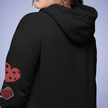 Double Trouble Pickleball Hoodie | Couple Matching Pickleball Lover Gift Red Version