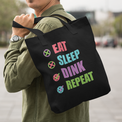 Eat Sleep Dink Repeat Pickleball Tote Bag | Pickleball Lover Gift