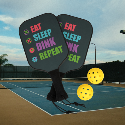 Eat Sleep Dink Repeat Pickleball Paddle Set | Pickleball Gift Set