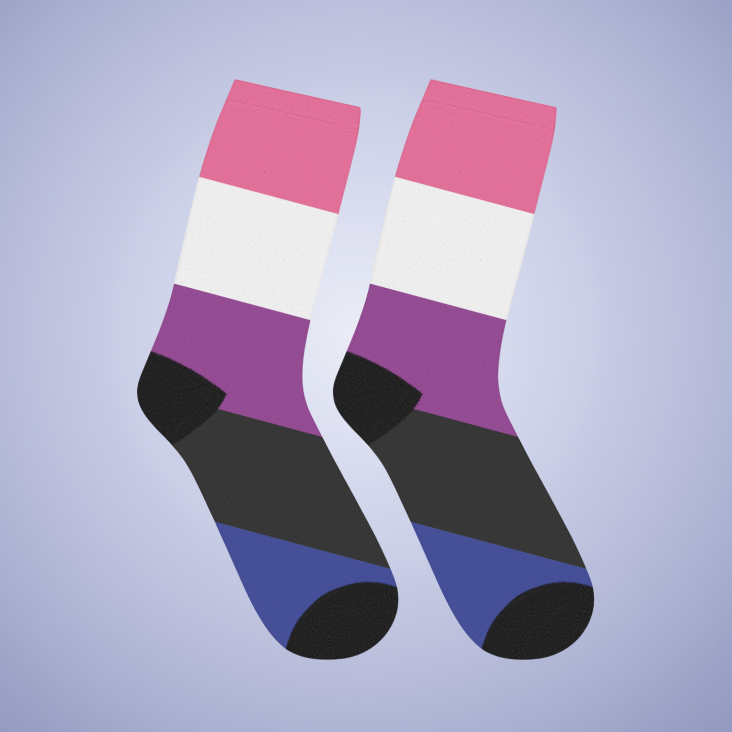 Gender Fluid Mid Length Socks Pride Month LGBTQ Event Gift Apparel