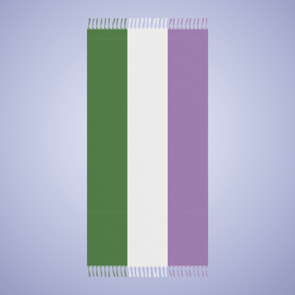 Gender Queer Flag Boho Beach Towel  LGBTQ Pride Month LGBT Holiday Gift