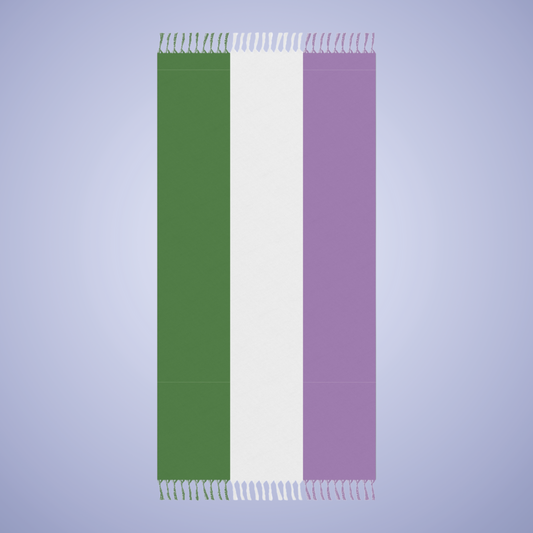 Gender Queer Flag Boho Beach Towel  LGBTQ Pride Month LGBT Holiday Gift