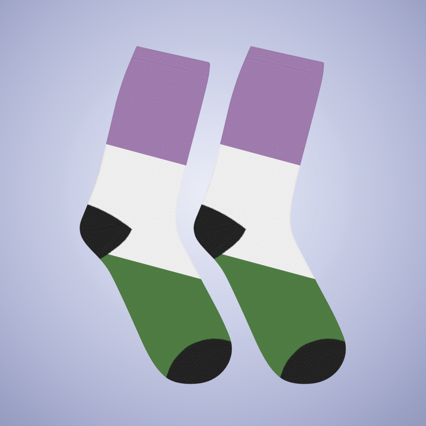 Gender Queer Mid Length Socks Pride Month LGBTQ Event Gift Apparel