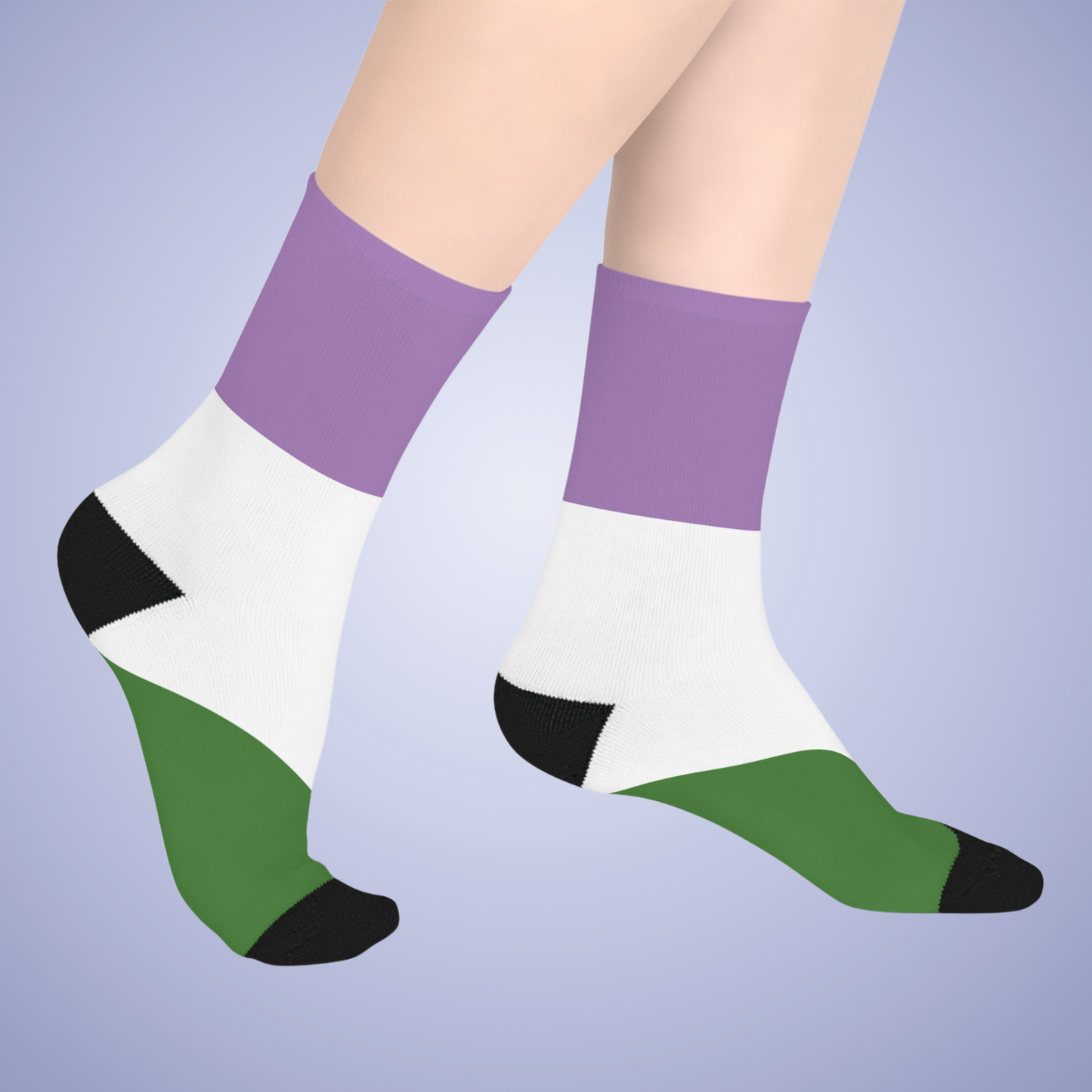 Gender Queer Mid Length Socks Pride Month LGBTQ Event Gift Apparel