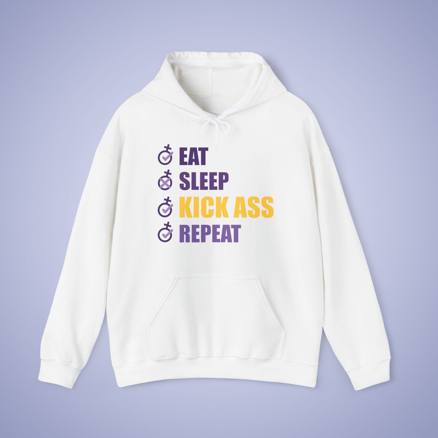 Eat Sleep Kick Ass Repeat Hoodie & T Shirt Combo