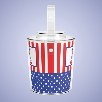 Land of the Free Personalized Patriotic July 4th Home Decor Ice Bucket USA Flag