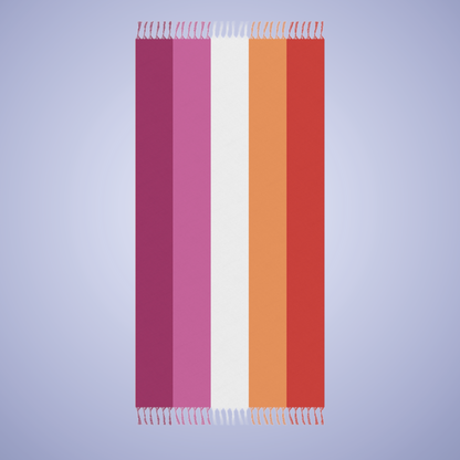 Lesbian Flag Boho Beach Towel  LGBTQ Pride Month LGBT Holiday Gift