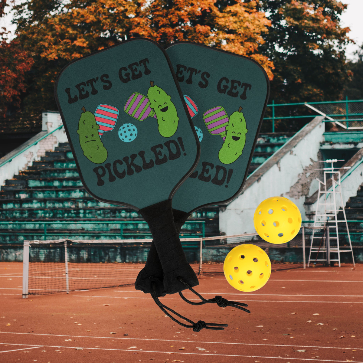 Lets Get Pickled Pickleball Paddle Set | Pickleball Gift Set