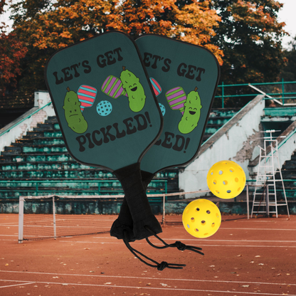 Lets Get Pickled Pickleball Paddle Set | Pickleball Gift Set