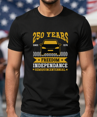 New York Taxi 250 Years of Freedom USA Celebration Unisex T Shirt
