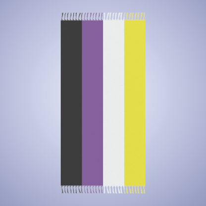 Non Binary Flag Boho Beach Towel  LGBTQ Pride Month LGBT Holiday Gift