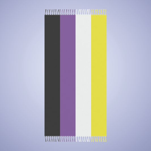 Non Binary Flag Boho Beach Towel  LGBTQ Pride Month LGBT Holiday Gift