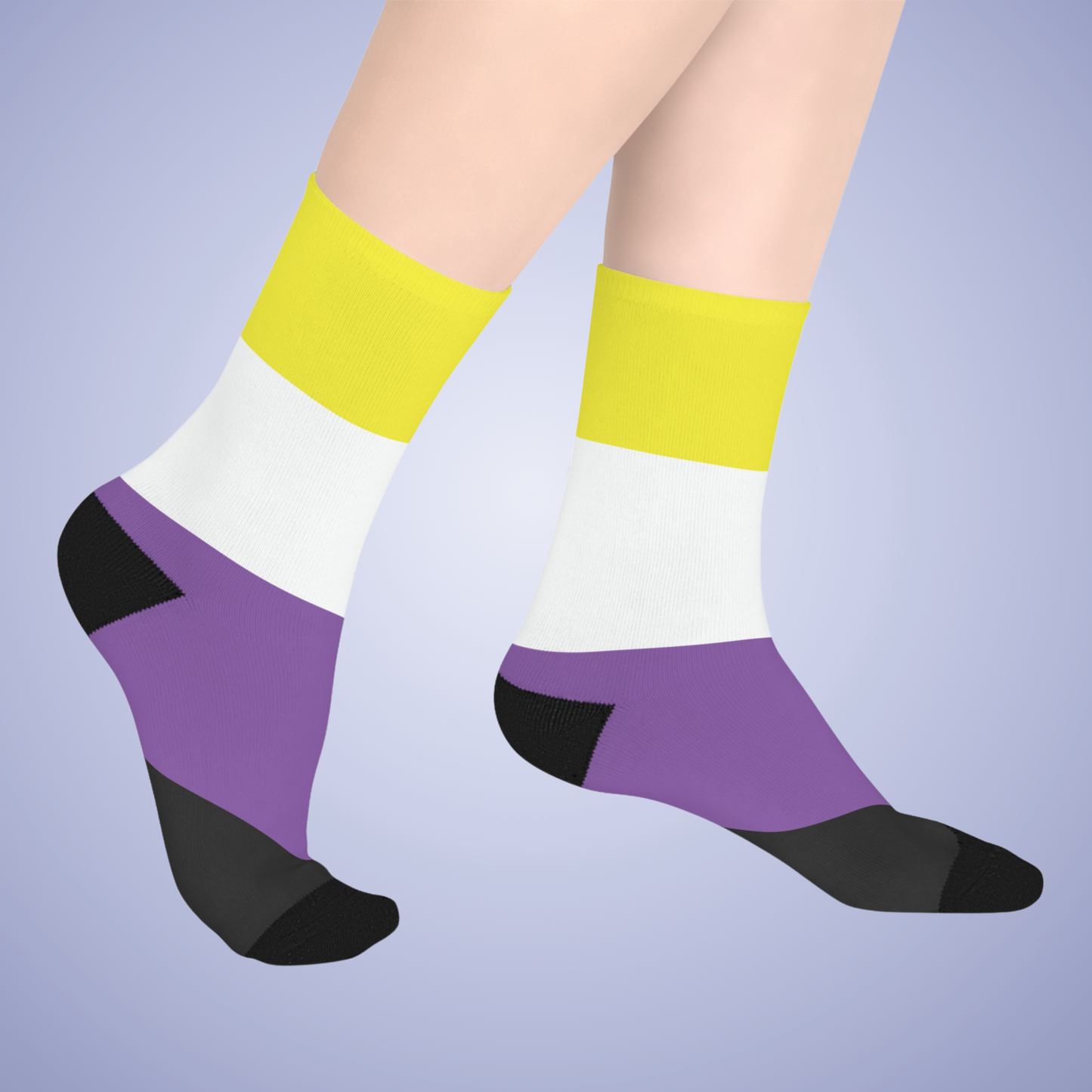 Non Binary Mid Length Socks Pride Month LGBTQ Event Gift Apparel