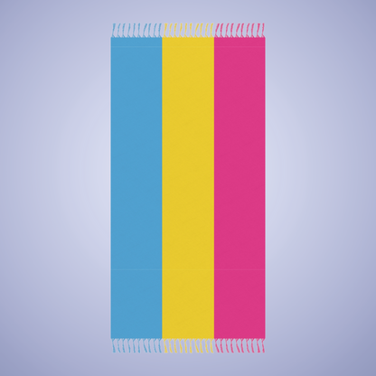 Pansexual Flag Boho Beach Towel  LGBTQ Pride Month LGBT Holiday Gift
