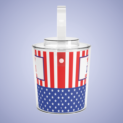 Party Like It's 1776 Personalized Patriotic July 4th Home Decor Ice Bucket USA Flag