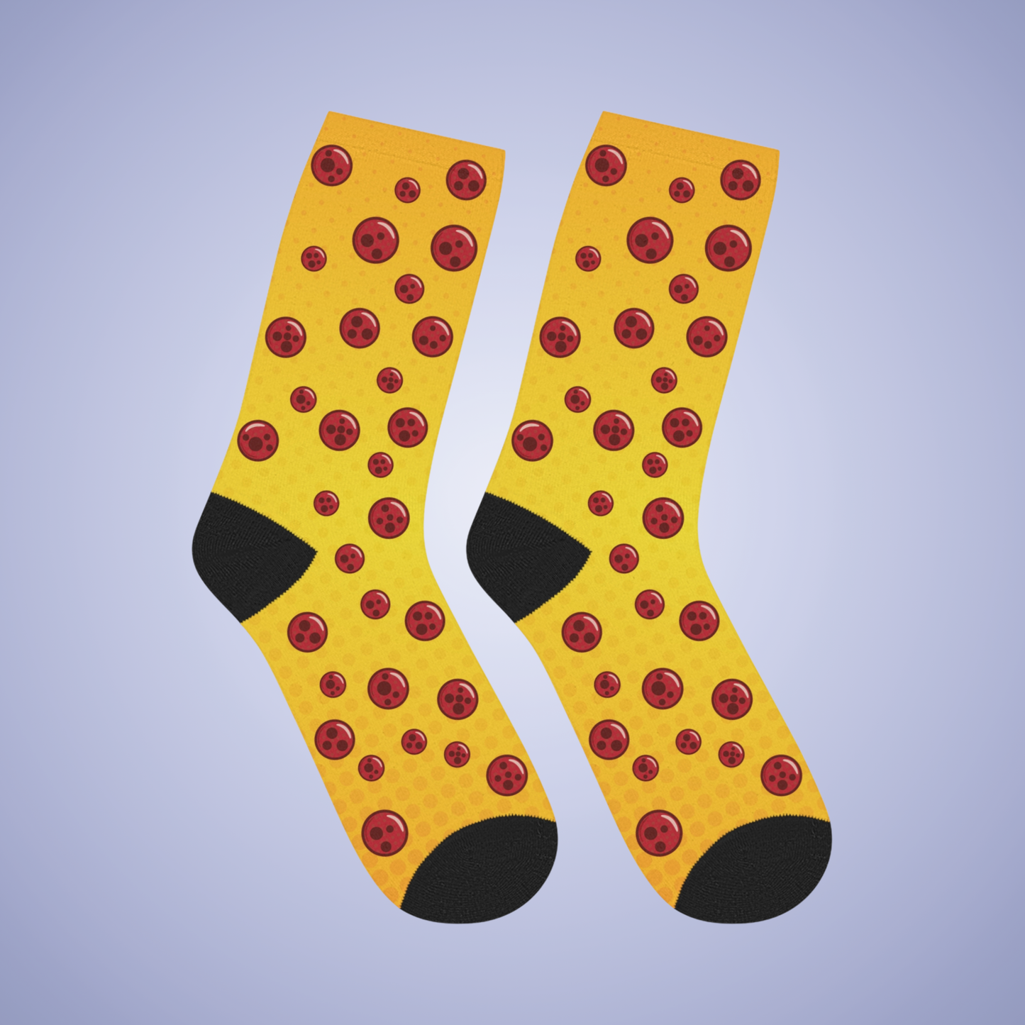 Pepperoni Patterned Cheesey Mid Length Pizza Lover Socks Gift Apparel