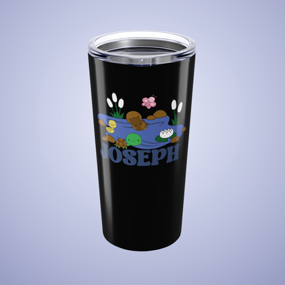Pond Life Personalized Name Tumbler Birthday Gift Black