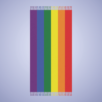 Rainbow Flag Boho Beach Towel  LGBTQ Pride Month LGBT Holiday Gift