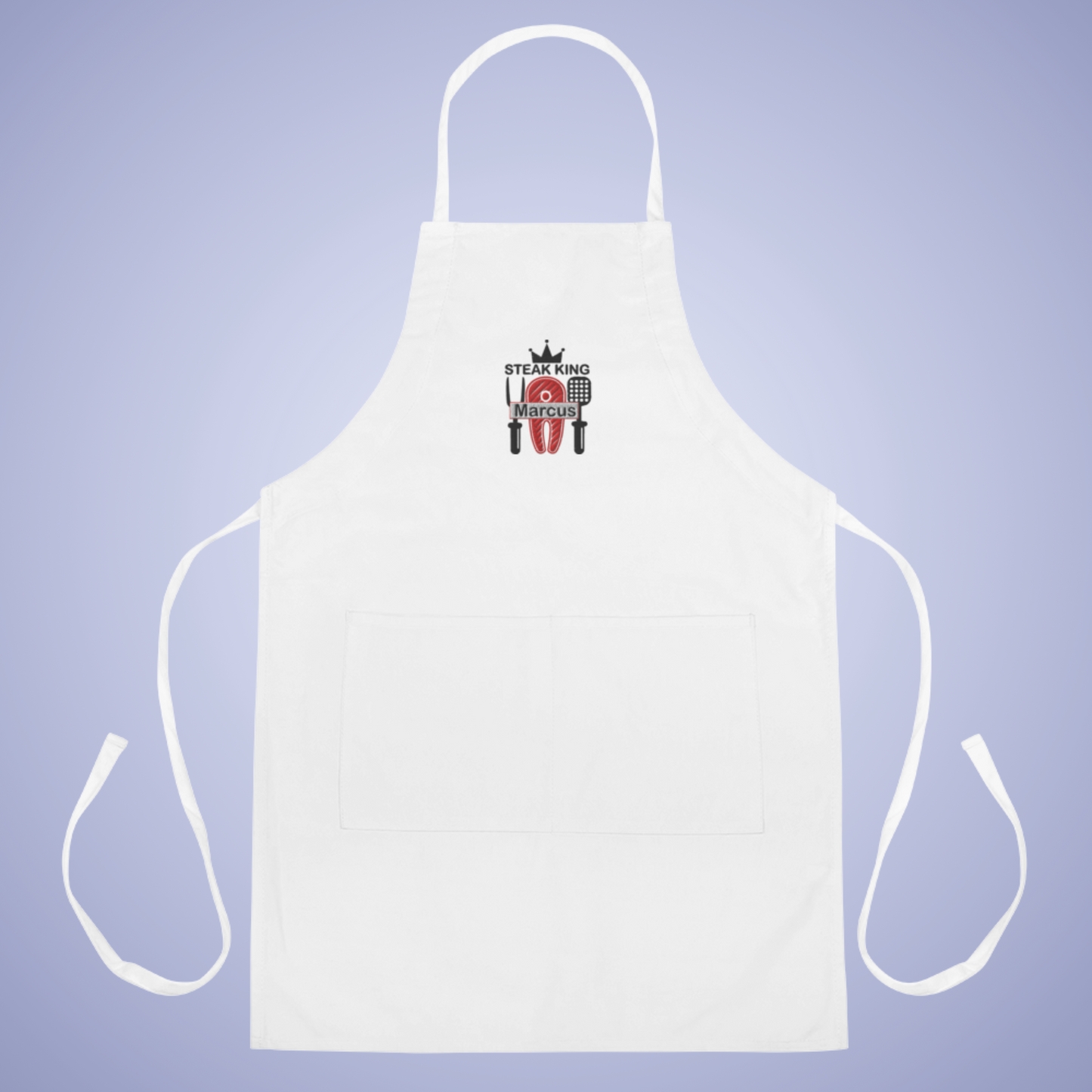 Steak King Personalized Embroidered Apron Grill Lover GIft