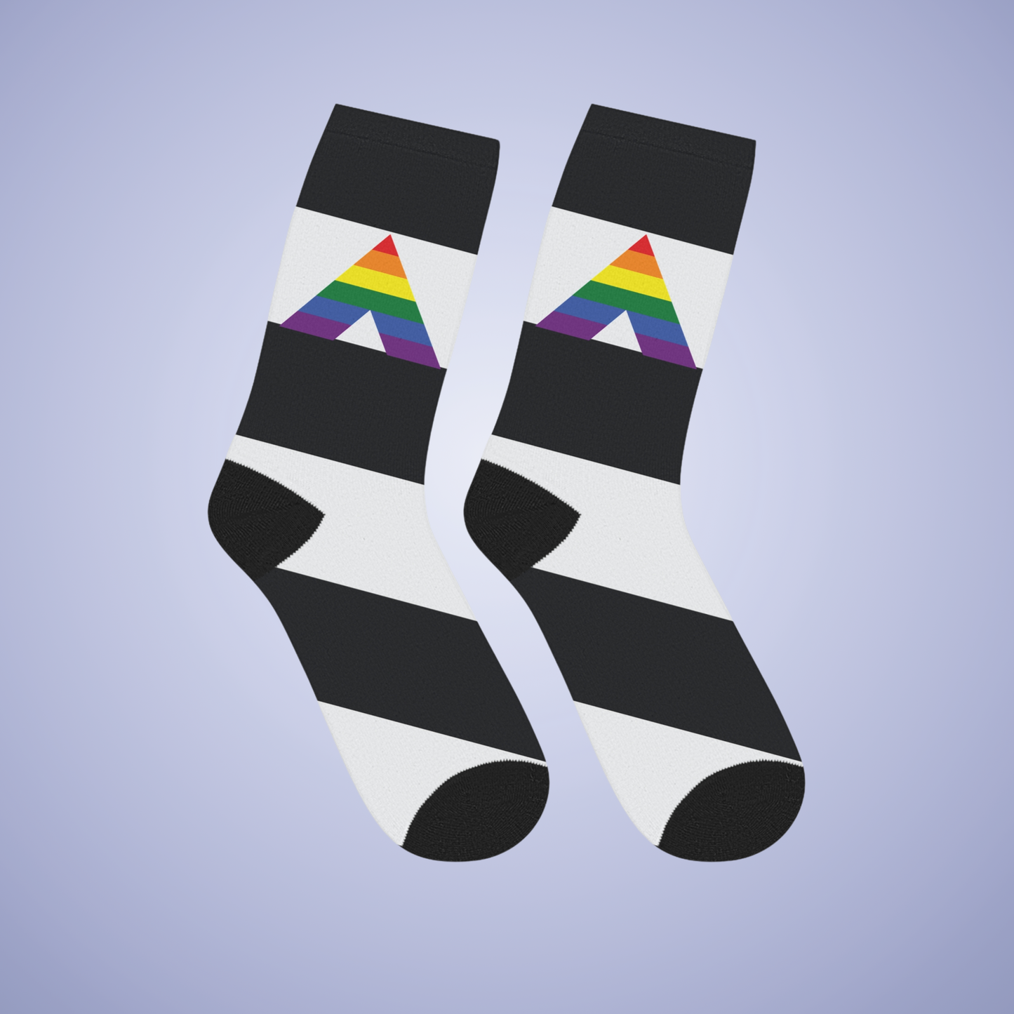 Ally Straight Mid Length Socks Pride Month LGBTQ Event Gift Apparel