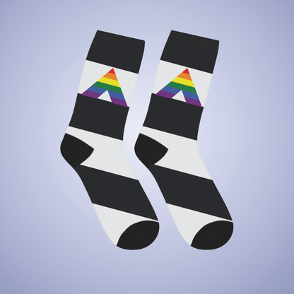 Ally Straight Mid Length Socks Pride Month LGBTQ Event Gift Apparel