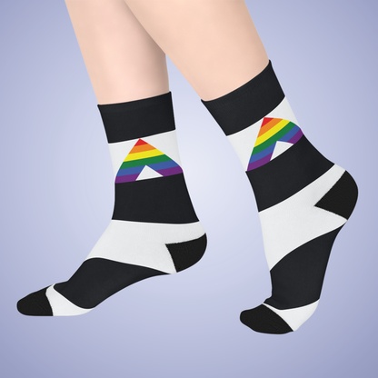 Ally Straight Mid Length Socks Pride Month LGBTQ Event Gift Apparel
