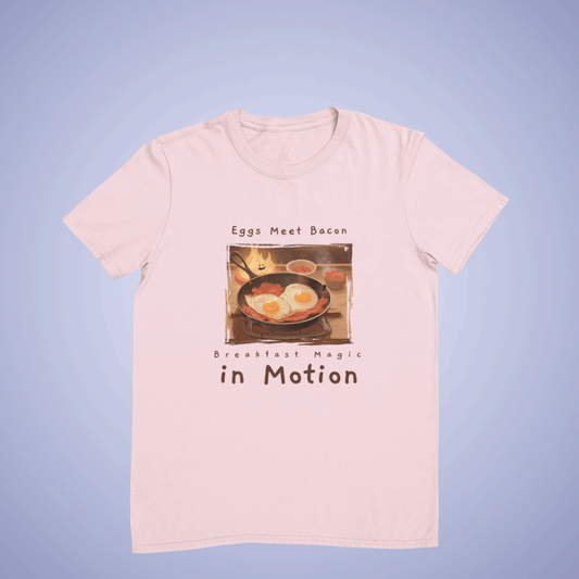 Eggs Meet Bacon Breakfast in Motion Bacon and Eggs T-shirt