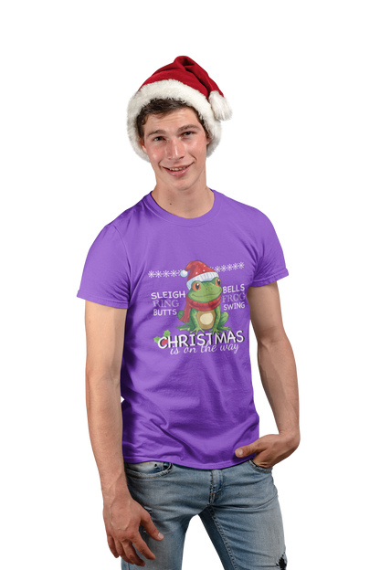 Sleigh Bells Ring Frog Butts Sing Christmas Snark Funny T-shirt