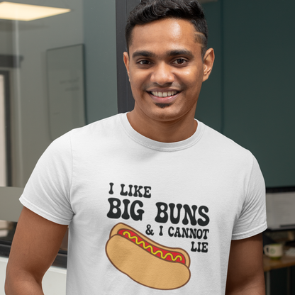 I like Big Buns and I Cannot Lie Funny Hot Dog T-Shirt | Hot Dog Lover Gift Black