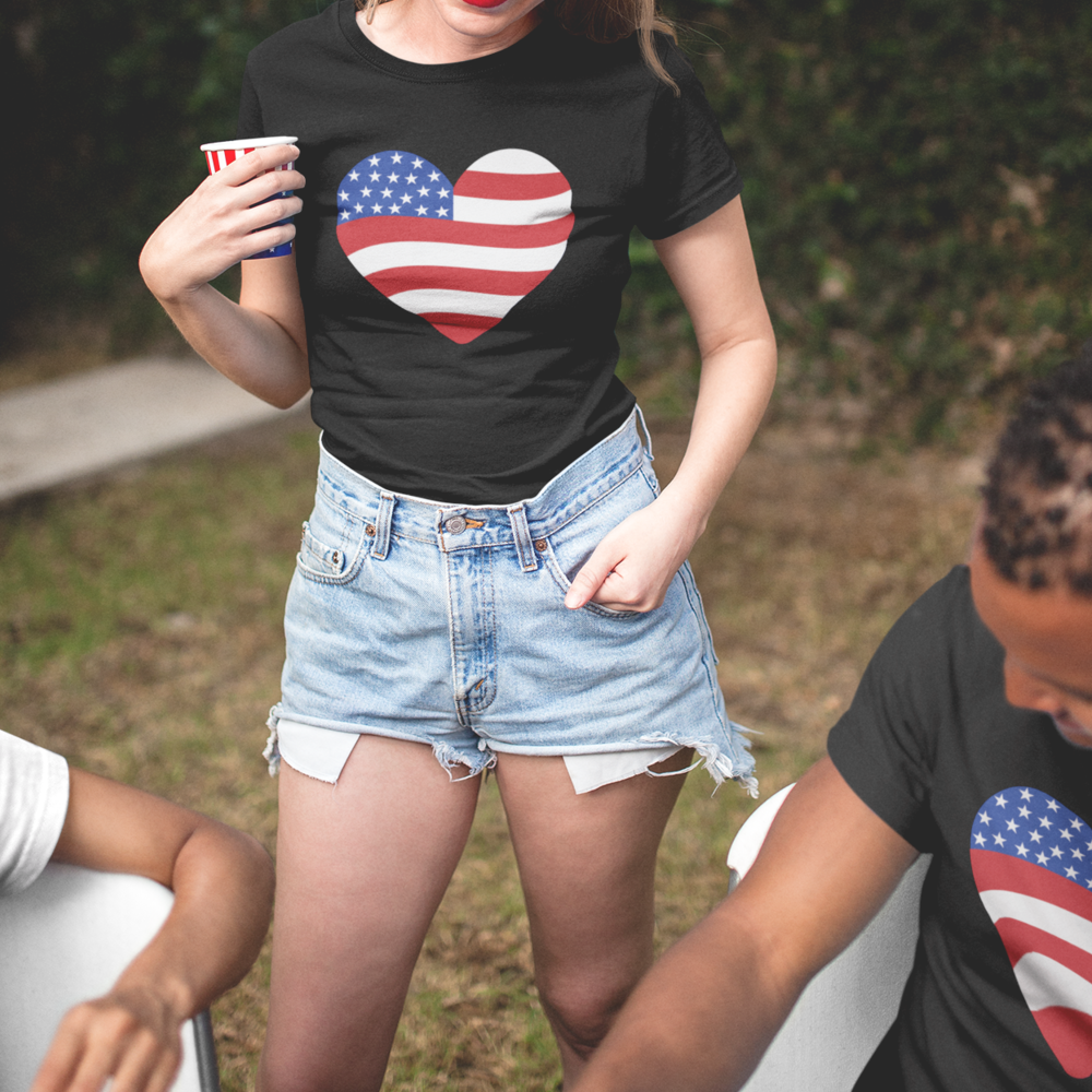 American Heart 250 Years of Freedom USA Celebration Unisex T Shirt