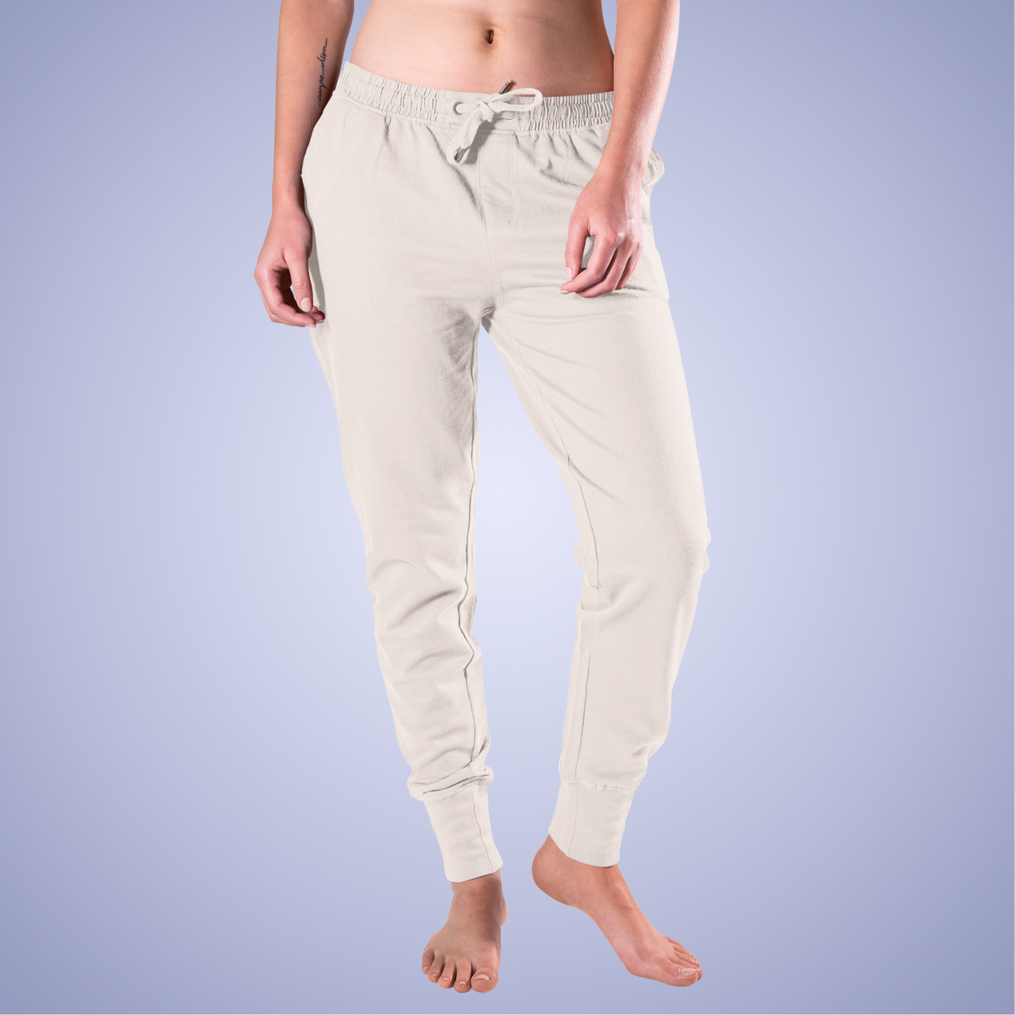 Ivory White Unisex Fleece Sweatpants