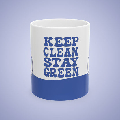 Keep Clean Stay Green Earth Day Ceramic Gift Coffee Mug