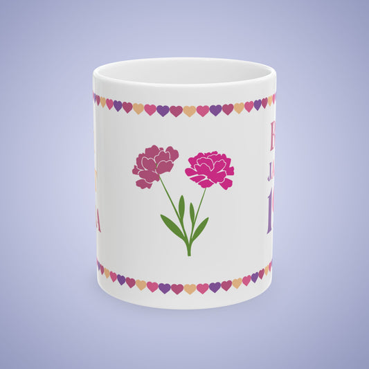 Best Mama Mothers Day January Birth Flower Ceramic Gift Mug