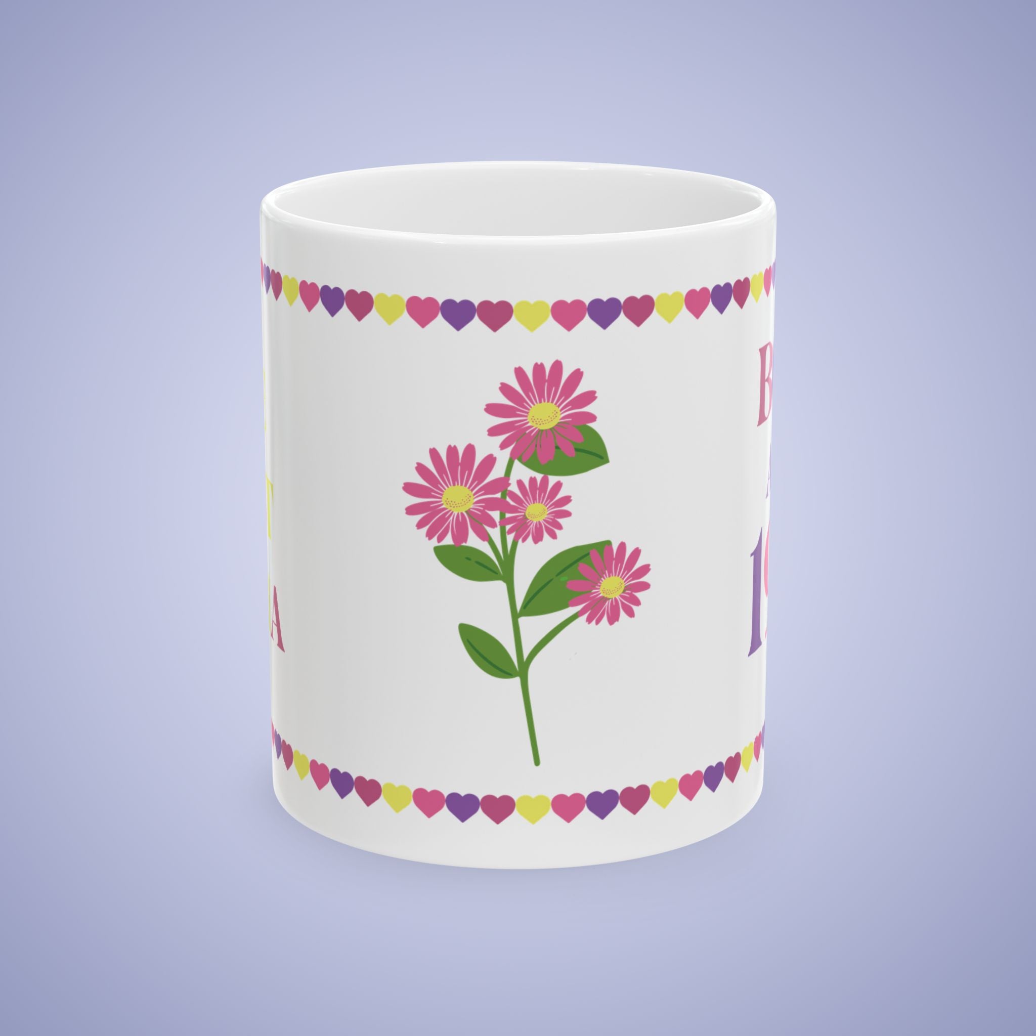 Best Mama Mothers Day April Birth Flower Ceramic Gift Mug