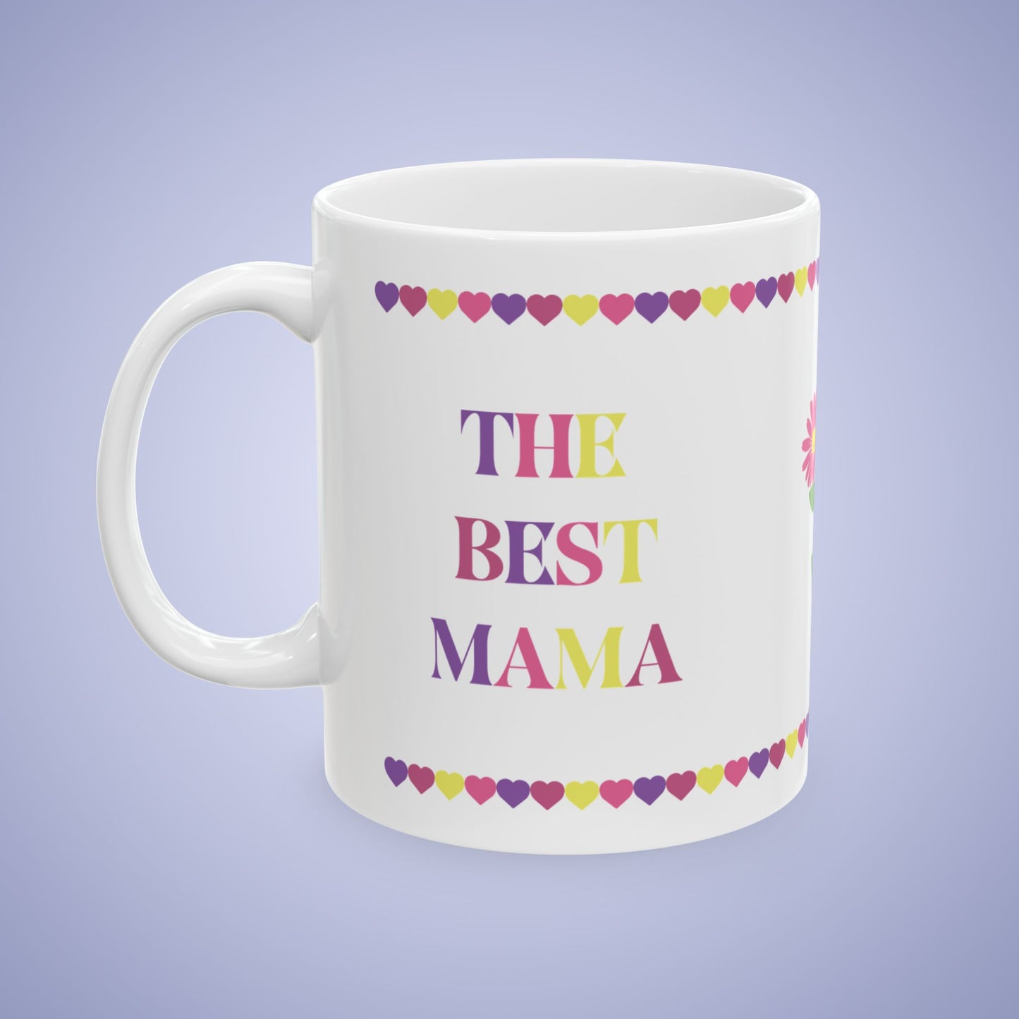 Best Mama Mothers Day April Birth Flower Ceramic Gift Mug