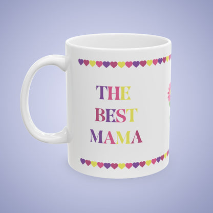 Best Mama Mothers Day April Birth Flower Ceramic Gift Mug