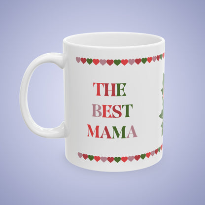Best Mama Mothers Day December Birth Flower Ceramic Gift Mug