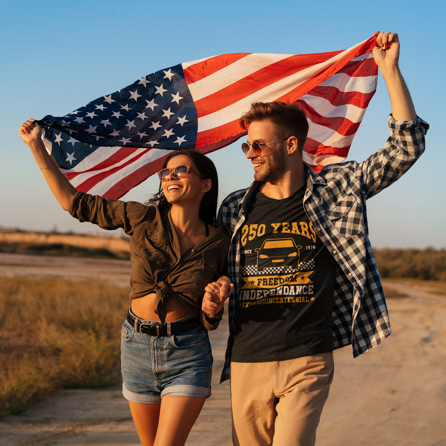 New York Taxi 250 Years of Freedom USA Celebration Unisex T Shirt
